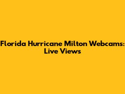 Florida Hurricane Milton Webcams: Live Views