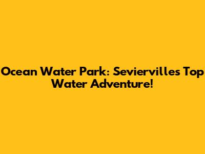 Ocean Water Park: Sevierville's Top Water Adventure!
