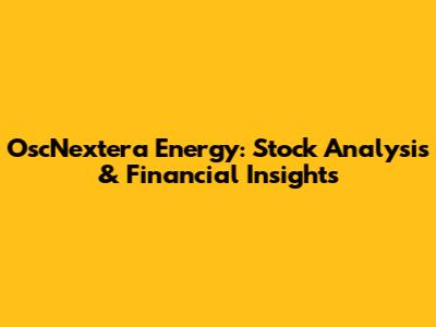 OscNextera Energy: Stock Analysis & Financial Insights