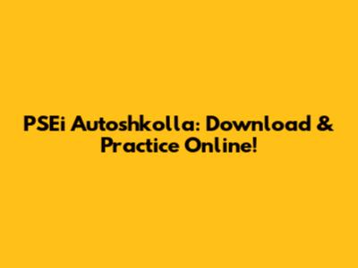 PSEi Autoshkolla: Download & Practice Online!