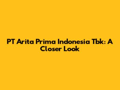 PT Arita Prima Indonesia Tbk: A Closer Look