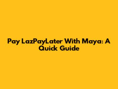 Pay LazPayLater With Maya: A Quick Guide