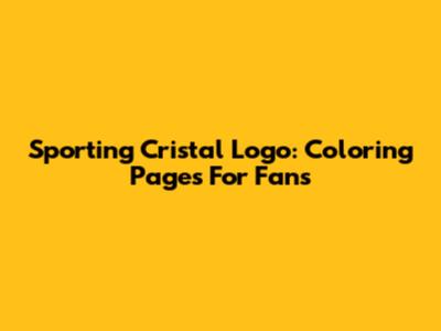 Sporting Cristal Logo: Coloring Pages For Fans