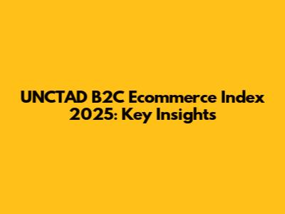 UNCTAD B2C Ecommerce Index 2025: Key Insights