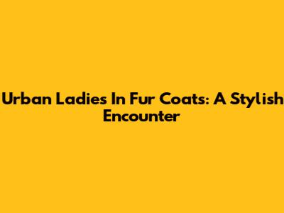 Urban Ladies In Fur Coats: A Stylish Encounter