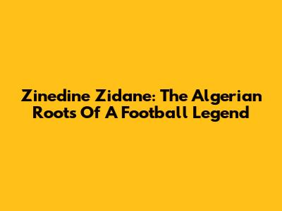 Zinedine Zidane: The Algerian Roots Of A Football Legend